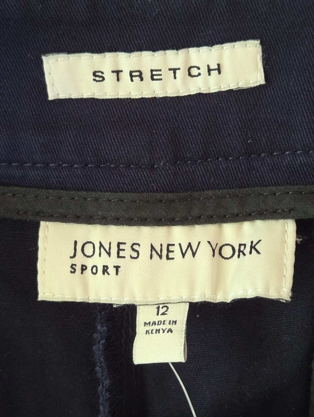 NWT Jones New York Sport Navy Blue Stretch Shorts - Size 12 - Picture 4 of 6
